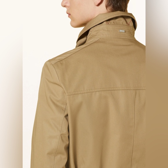 HUGO Maluks Khaki Trench Coat – Water-Repellent, Belted, Size 42R NWT - Picture 5 of 10